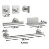 Imagen de Set de accesorios de baño 6 piezas en acero inoxidable