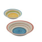 Imagen de Plato ceramica redondo hondo circulos color -18cm.-colores s