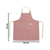 Imagen de Delantal rayado con peto-de tela con bolsillo central-70x65c