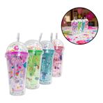 Imagen de Vaso con tapa con pelotitas-unicornio y sorbito-450 ml. 4 di