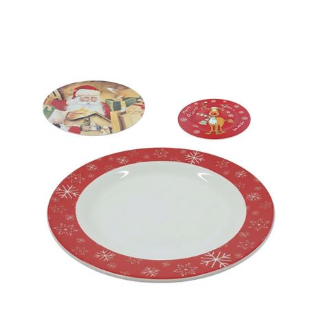 Imagen de Plato ceramica Diseños Papa Noel-  SURTIDOS