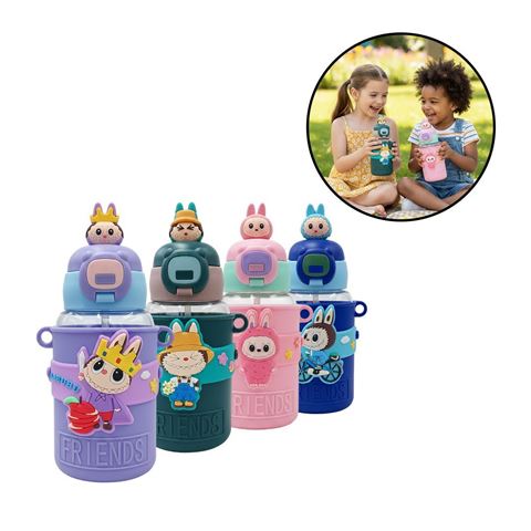 Imagen de Botella infantil con proteccion silicona y tapon
