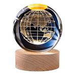 Imagen de Lámpara LED bola de cristal luna planeta mapamundi USB