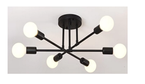 Imagen de Lampara de techo 6 Luces Araña Estilo Nórdica
