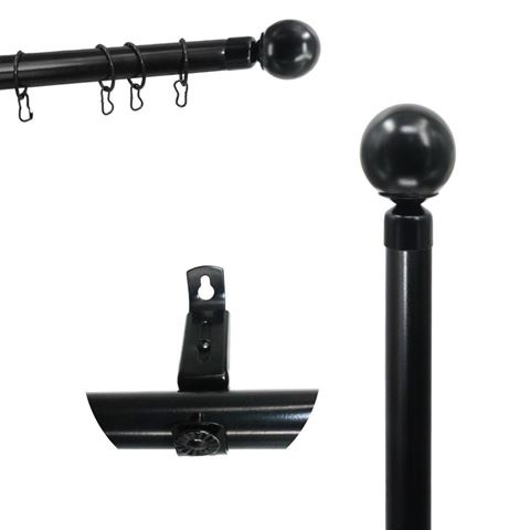 Imagen de Barrote para cortina Con puntero 1,5-3 mts Incluye 24 argollas