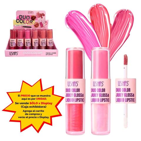 Imagen de Labial Ushas duo-brillo+color-