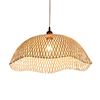 Imagen de Lampara  Pantalla de techo - Bamboo borde ondeado