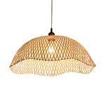 Imagen de Lampara  Pantalla de techo - Bamboo borde ondeado