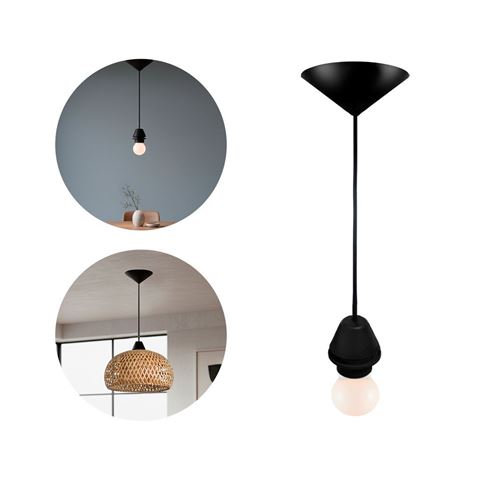 Imagen de Porta Lámpara con cable colgante E27 con rosca 95 cms largo