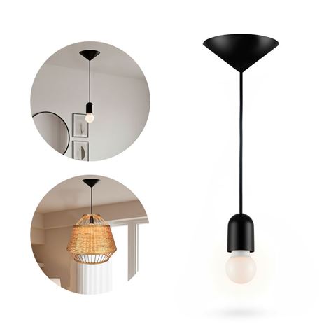 Imagen de Porta Lámpara Con Cable Colgante E27  Largo 110cm