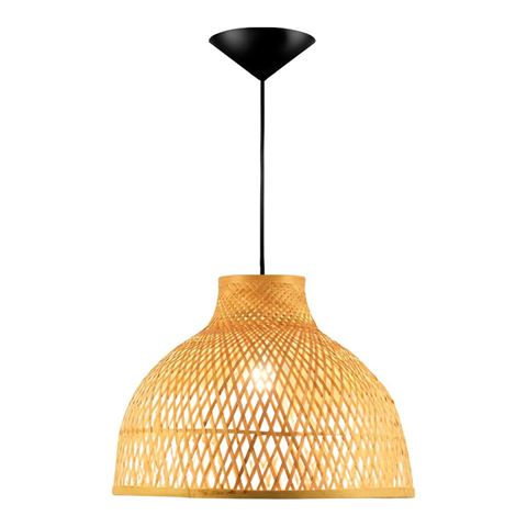 Imagen de Lámpara Bambu Fibra Natural + Porta lámparas Inc. conexión eléctrica