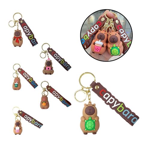 Imagen de Llavero Capibara en pvc  - Diseños SURTIDOS.