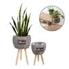 Imagen de Porta macetas de estilo rústico - Set x 2 piezas Color Gris