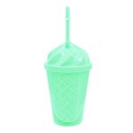 Imagen de Vaso plástico con tapa y sorbitos helado