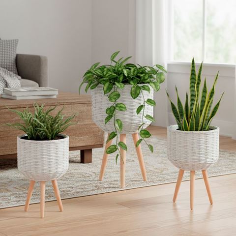 Imagen de Porta Macetas Set x 3 Piezas Decoración Hogar y Jardin