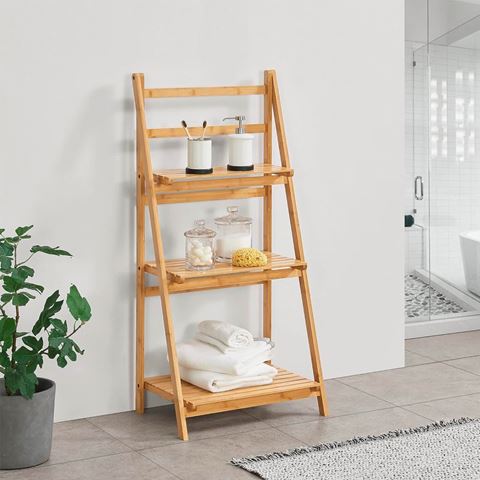 Imagen de Repisa bambu tipo escalera 3 estantes