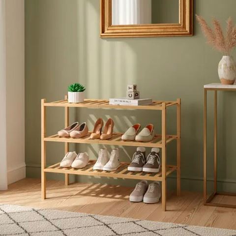 Imagen de Zapatera en bambu 3 estantes