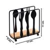 Imagen de Servilletero bambu y metal negro mate- modelo cubiertos-11x1