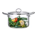 Imagen de Olla de vidrio borosilicato y acero inox-3,5lts. Resistente