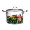 Imagen de Olla de vidrio borosilicato y acero inox-4,5lts. Resistente