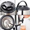 Imagen de Termo dispensador Bebida Agua Café 10 Lts - En acero con patas y canilla