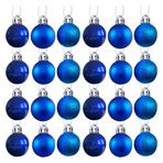 Imagen de Navidad bolas 6cm-caja por 24pc-azules-caja pvc
