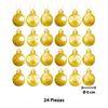 Imagen de Navidad bolas 6cm-caja por 24pc-dorado-caja pvc