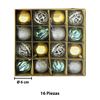 Imagen de Navidad bolas 6cm-caja por 16pc-dorado-caja