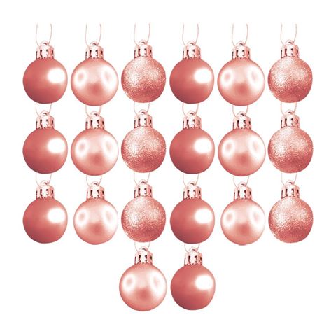 Imagen de Navidad bolas 5cm-caja por 20pc-oro rosa-caja