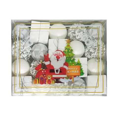 Imagen de Navidad chirimbolos 6cm surtidos-caja por 40pc-blanco