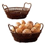 Imagen de Canasta tipo ratan redonda profunda 2 asas