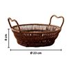 Imagen de Canasta tipo ratan redonda profunda 2 asas