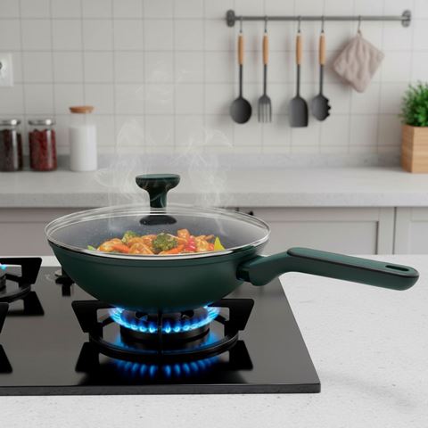 Imagen de Olla con tapa de vidrio-aluminio-28cm.