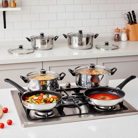 Imagen de Juego de batería de cocina -Juego de ollas 12 piezas