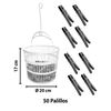 Imagen de Cesta con 50 palillos para ropa plasticos