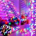 Imagen de Navidad 100 luces arroz multicolor- cable 4 mts verde