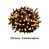 Imagen de Navidad 100 luces arroz blancas- cable 4 mts verde