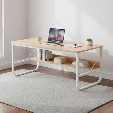 Imagen de Escritorio estilo Industrial  Con  estante  - Calidad Premium