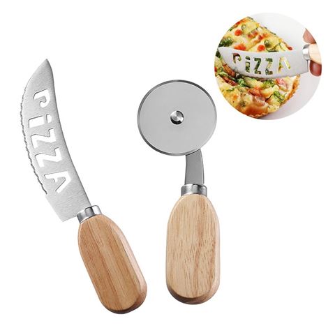 Imagen de Set corta pizza  Cuchilla pizzera +  rueda pizzera Acero inoxidable