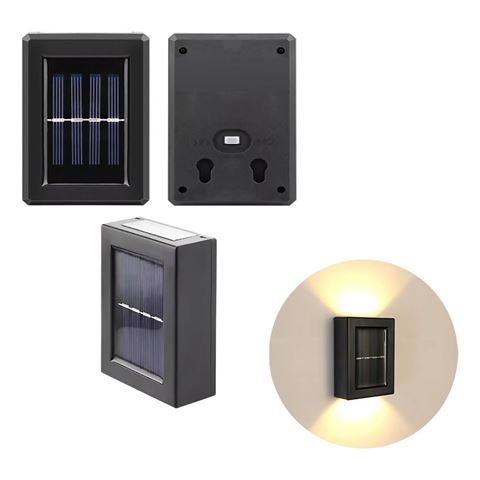 Imagen de Foco solar para pared exterior-doble iluminacion-8x6x2,3cm.