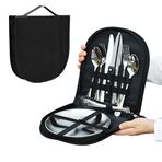 Imagen de Set para picnic-acero inox- 2 personas con platos en estuche