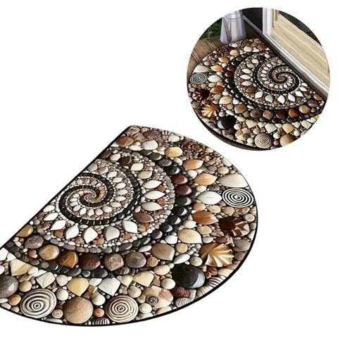 Imagen de Alfombra puerta de entrada - Diseño estampado de piedras