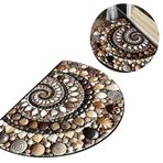 Imagen de Alfombra semicirculo de entrada-tipo piedras-60x40cm.