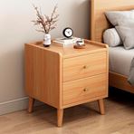 Imagen de Mesa de luz en madera - Con 2 cajones y patas.