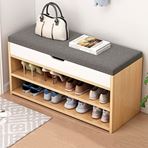 Imagen de Zapatero con asiento-2 estantes-80x43x28cm.- 3 colores