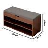 Imagen de Zapatero con asiento-2 estantes-80x43x28cm.- 3 colores
