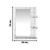 Imagen de Espejo de pared para baño con estantes-decorado-70x50cm.