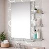 Imagen de Espejo de pared para baño con estantes-decorado-70x50cm.