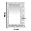 Imagen de Espejo de pared para baño con estantes-decorado-70x50cm.