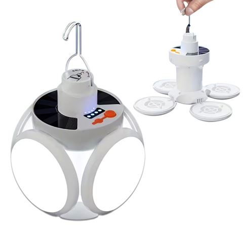 Imagen de Lampara led solar 5 modos - Camping Luz de emergencia Carga Solar - USB